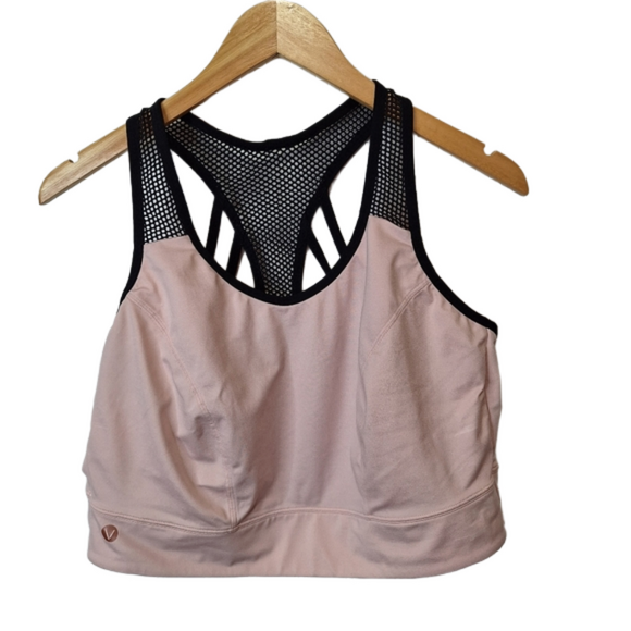 Livi Active Other - Livi Active Lane Bryant Size 26 Sports Bra Pink Black Mesh Lined Full Coverage
